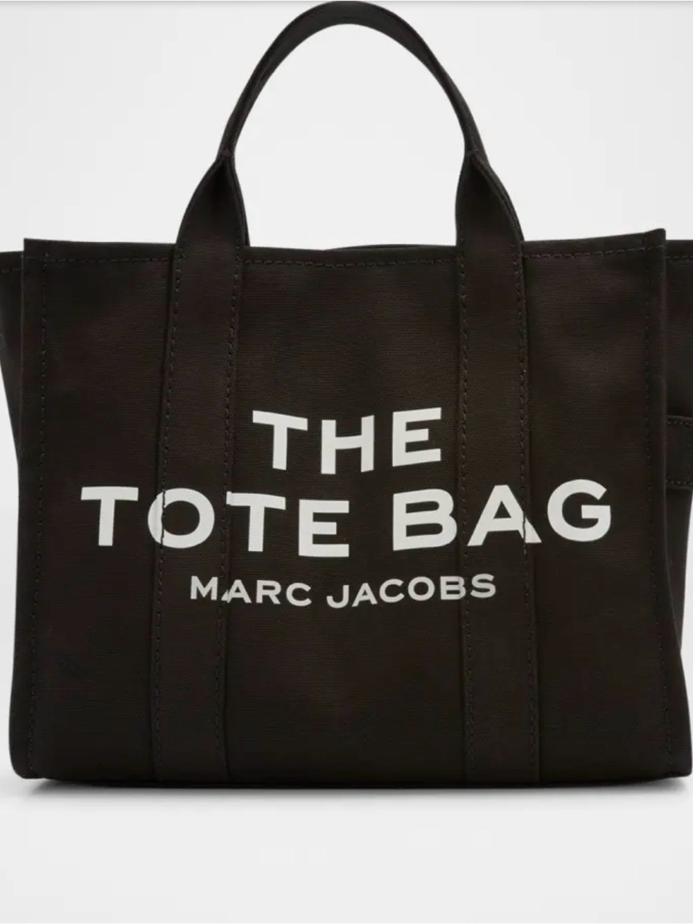 Marc Jacobs Black 'The Tote Bag' Medium Canvas Tote